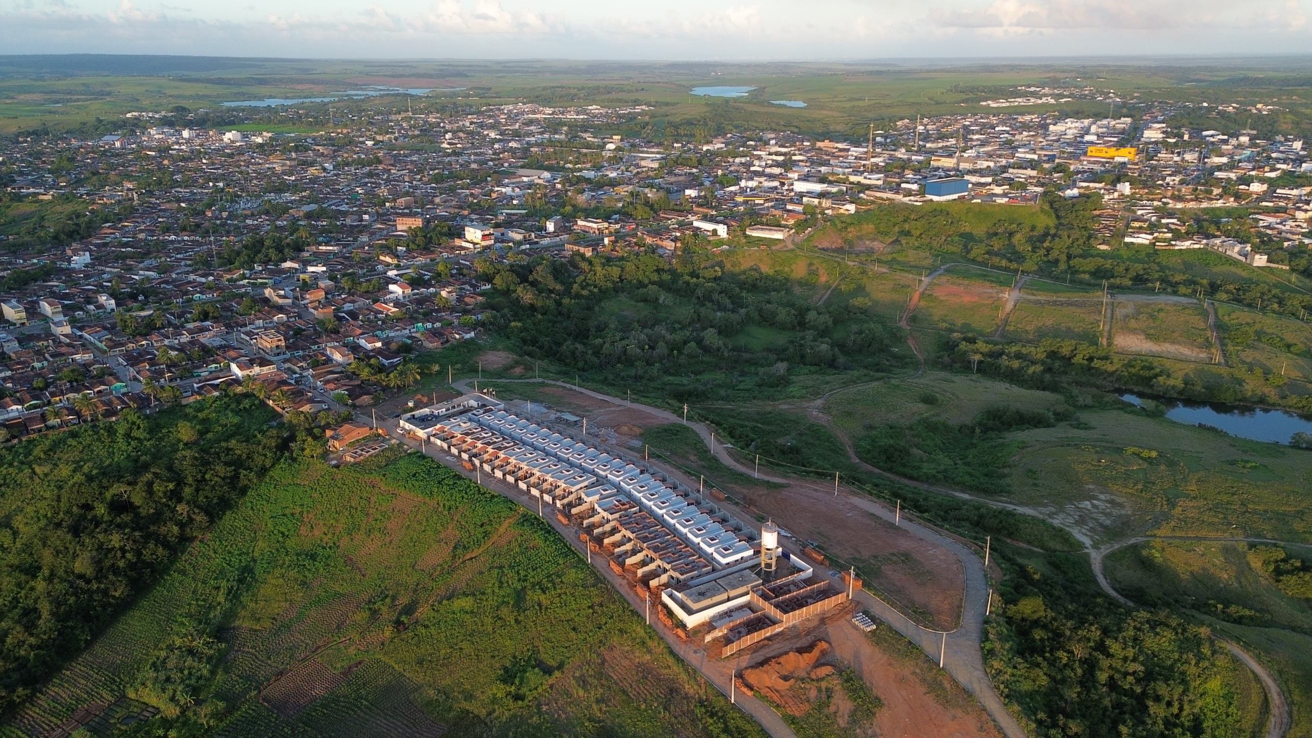 Vista aérea de um empreendimento em construção da Plano Urbanismo